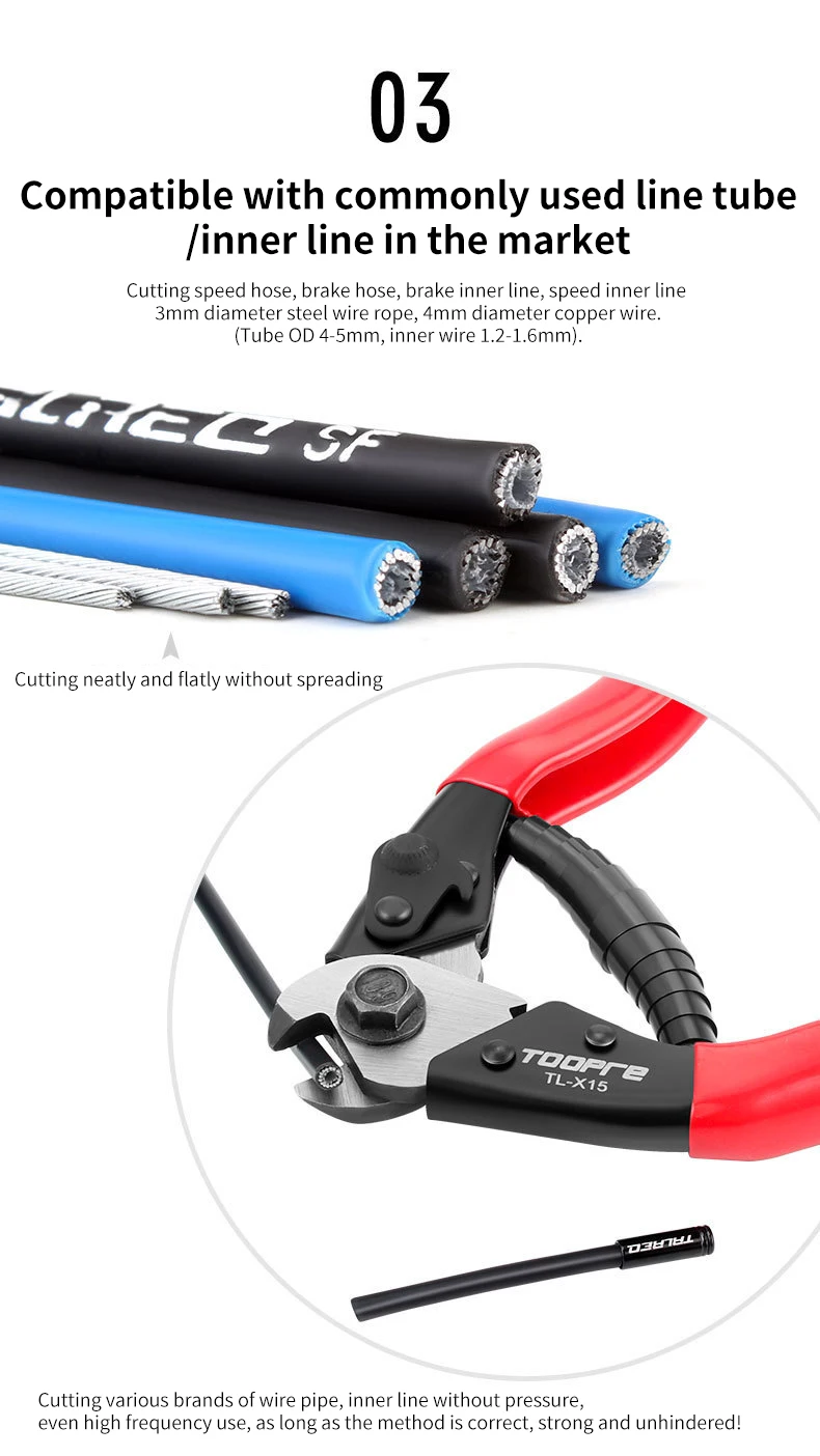 TOOPRE Mountain Bicycle Line Pliers Bicycle Cutting Pliers Brake Variable Speed Line Pipe Inner Wire Multi Functional Pliers