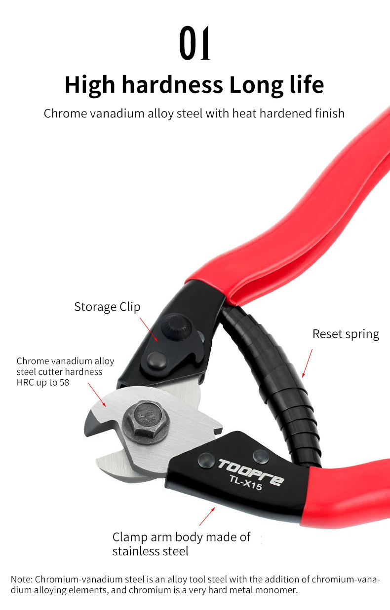 TOOPRE Mountain Bicycle Line Pliers Bicycle Cutting Pliers Brake Variable Speed Line Pipe Inner Wire Multi Functional Pliers