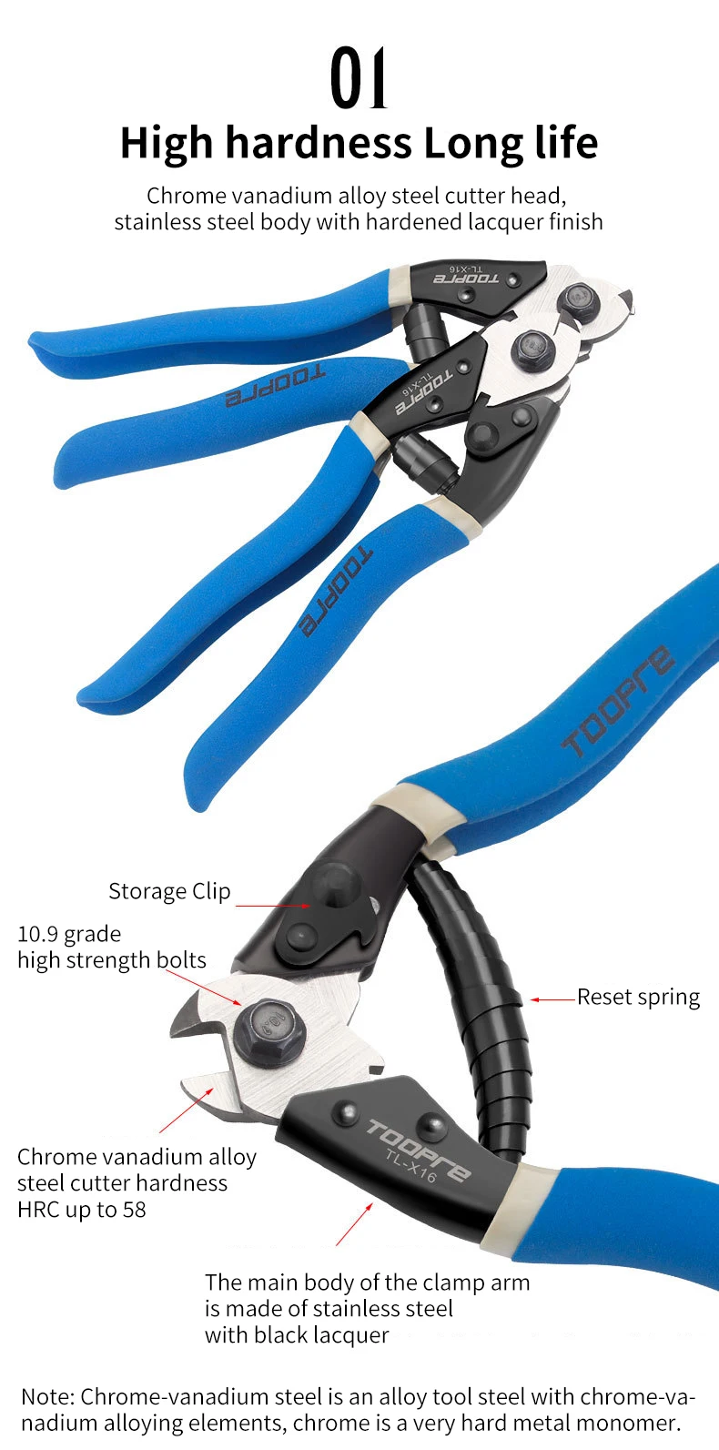 TOOPRE Mountain Bicycle Line Pliers Bicycle Cutting Pliers Brake Variable Speed Line Pipe Inner Wire Multi Functional Pliers