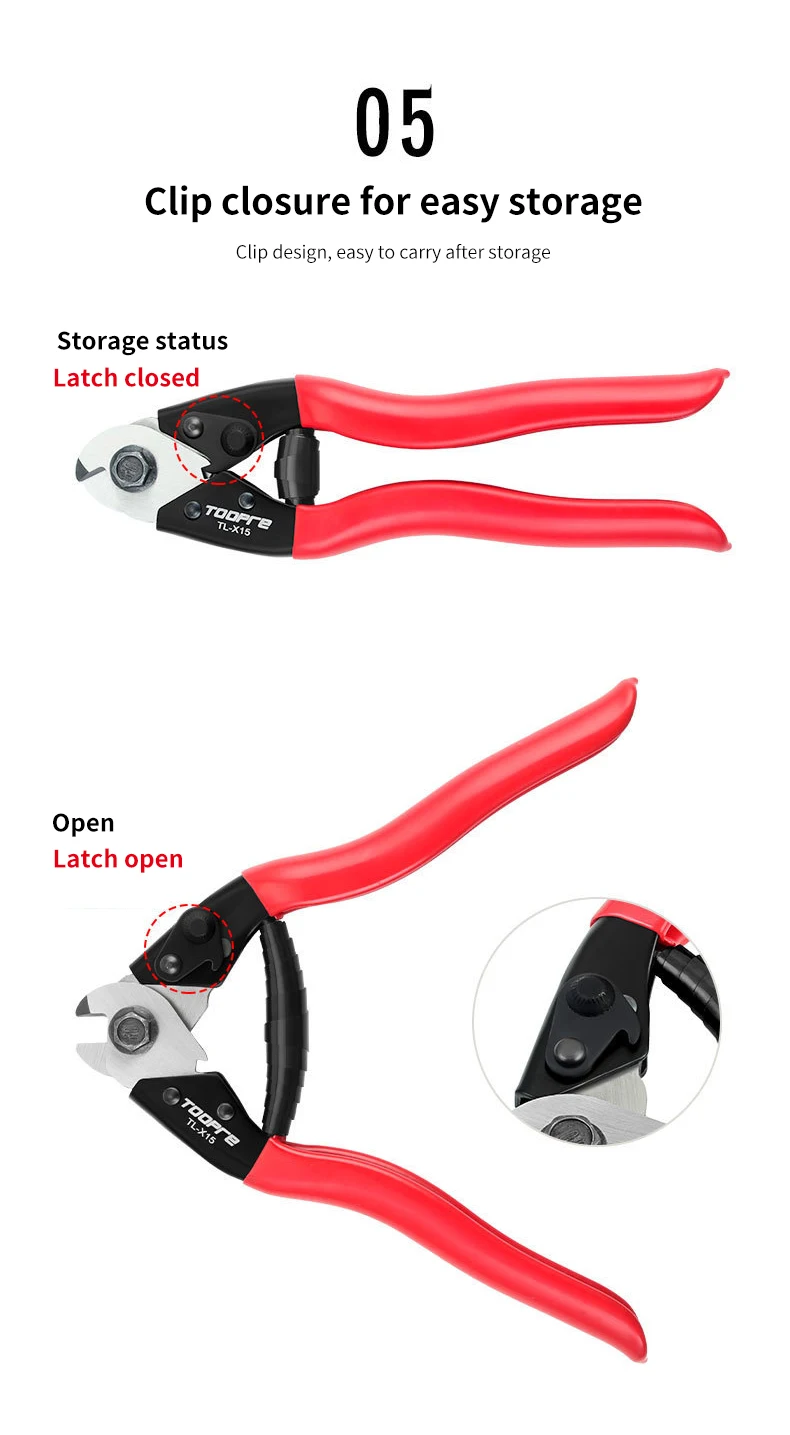 TOOPRE Mountain Bicycle Line Pliers Bicycle Cutting Pliers Brake Variable Speed Line Pipe Inner Wire Multi Functional Pliers