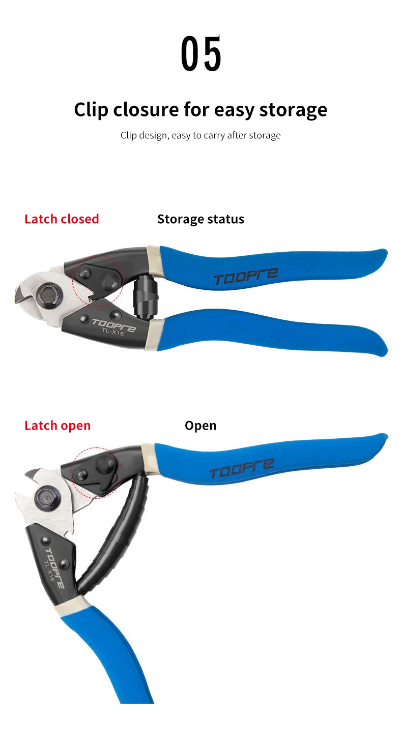 TOOPRE Mountain Bicycle Line Pliers Bicycle Cutting Pliers Brake Variable Speed Line Pipe Inner Wire Multi Functional Pliers