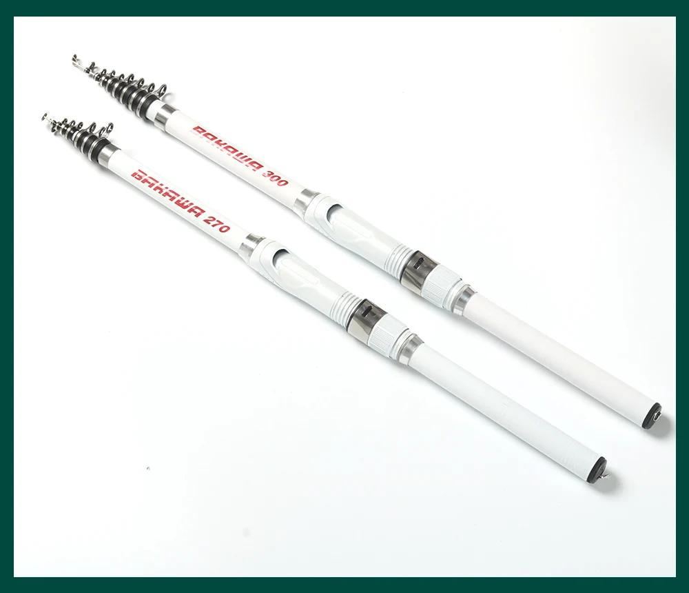 BAKAWA Upgrade 3.0m 2.7m 2.4 2.1m 1.8-1.5M Ultra-light Portable Telescopic Feeder Carbon Fiber Fishing Rod Spinning White New