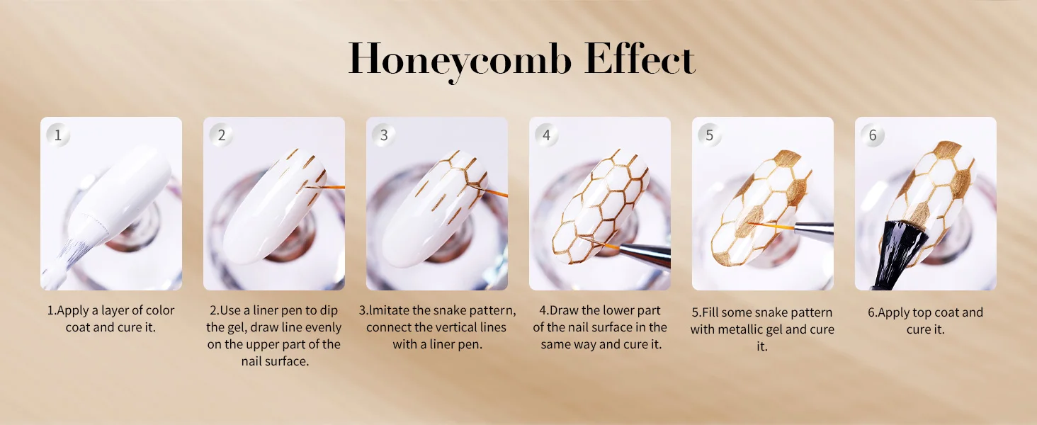 BORN PRETTY Metallic Painting Gel Nail Polish Chromes Gold Silver Metal Effect Super Bright Draw Line French Nail Gel 5ml