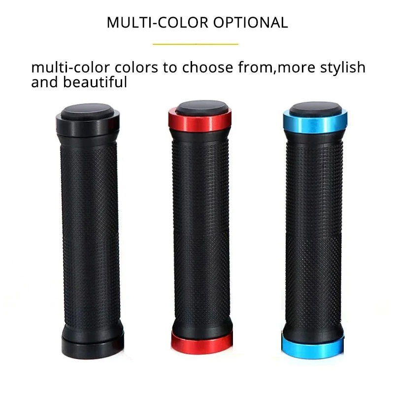 Bicycle Handle Bar Grips Road Mountain Bike Rubber Handlebar Grips MTB Alloy Bilateral Lock Non-slip Grips Cycling Accessories
