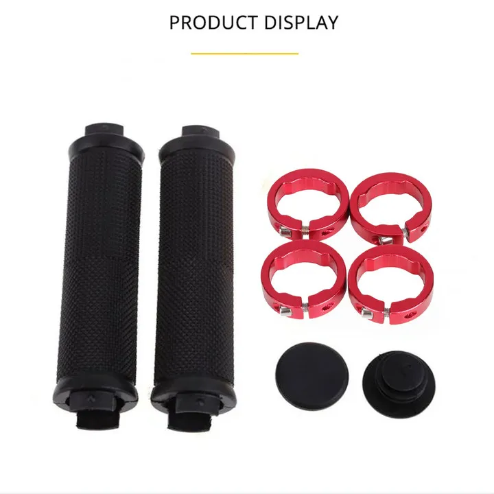Bicycle Handle Bar Grips Road Mountain Bike Rubber Handlebar Grips MTB Alloy Bilateral Lock Non-slip Grips Cycling Accessories