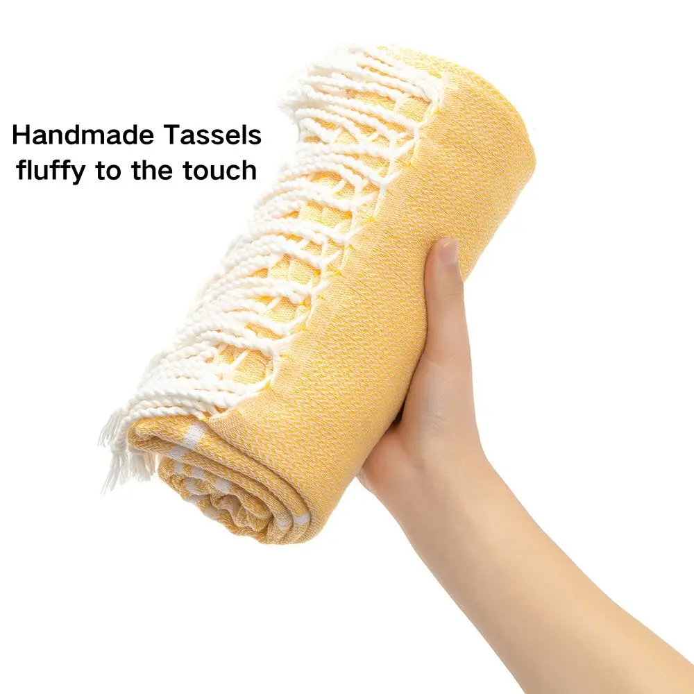 Cotton Turkish Beach Towel 90*180CM Sauna Spa Gym Sports Fitness Fringed Bath Towel Kitchen Soft Absorbent Quick Drying Towels