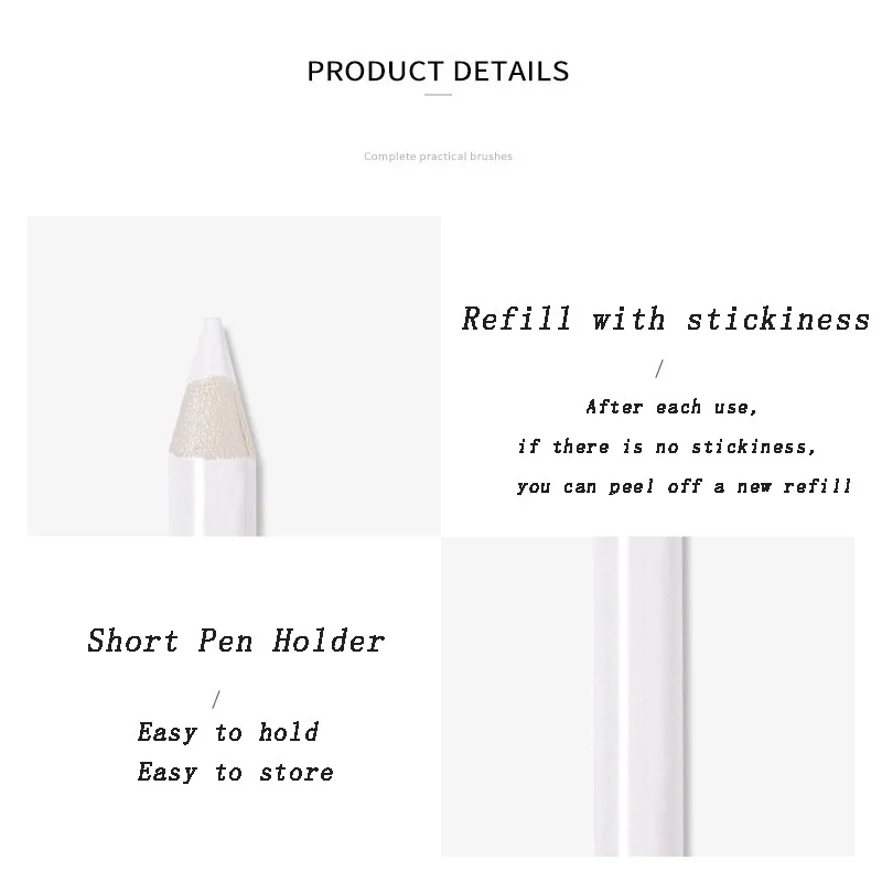 20/5Pcs Rhinestone Picker Dotting Pencil White Wax Pen for Picking Up Stones Crystal Bead Applicator Nail Art Decoration Tools
