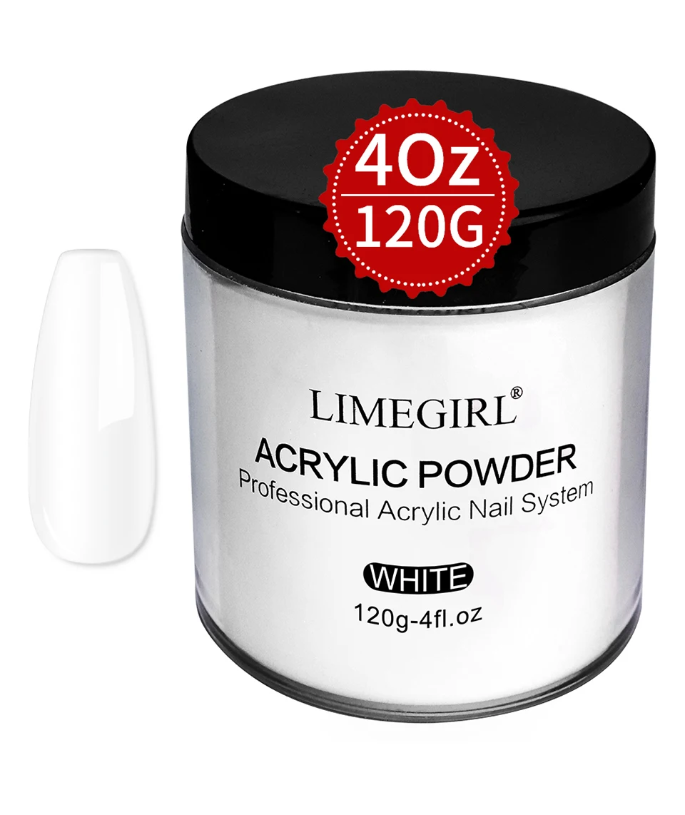 120g Acrylic Powder with Clear Pink White 3 Colors Nail Manicure Tips Nail Art Design Decoration Builder Tools