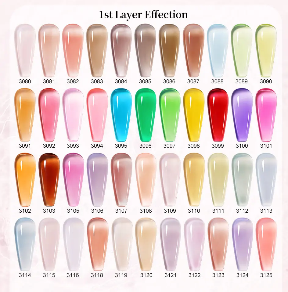 Clou Beaute Jelly Color UV Gel Manicure Summer Pink Nude Gel Nail Rainbow Nail Supplies For Professionals Semi-permanent Varnish