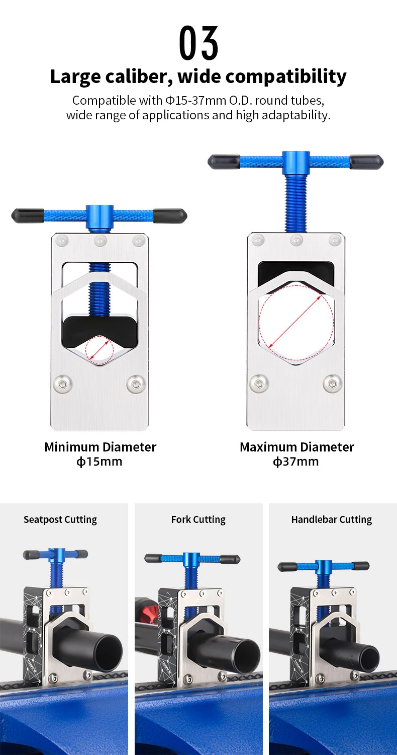 TOOPRE Bicycle Fork Cutoff Tube Holder Road Bike Carbon Fibre Cutoff Tube Tool Seatpost Cutting Saw Bow Bicycle Repair Tool