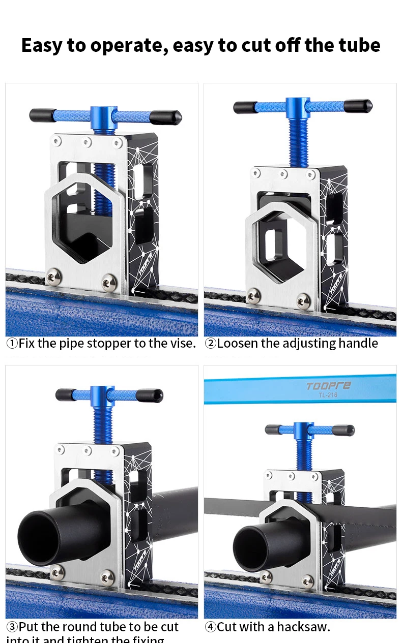 TOOPRE Bicycle Fork Cutoff Tube Holder Road Bike Carbon Fibre Cutoff Tube Tool Seatpost Cutting Saw Bow Bicycle Repair Tool