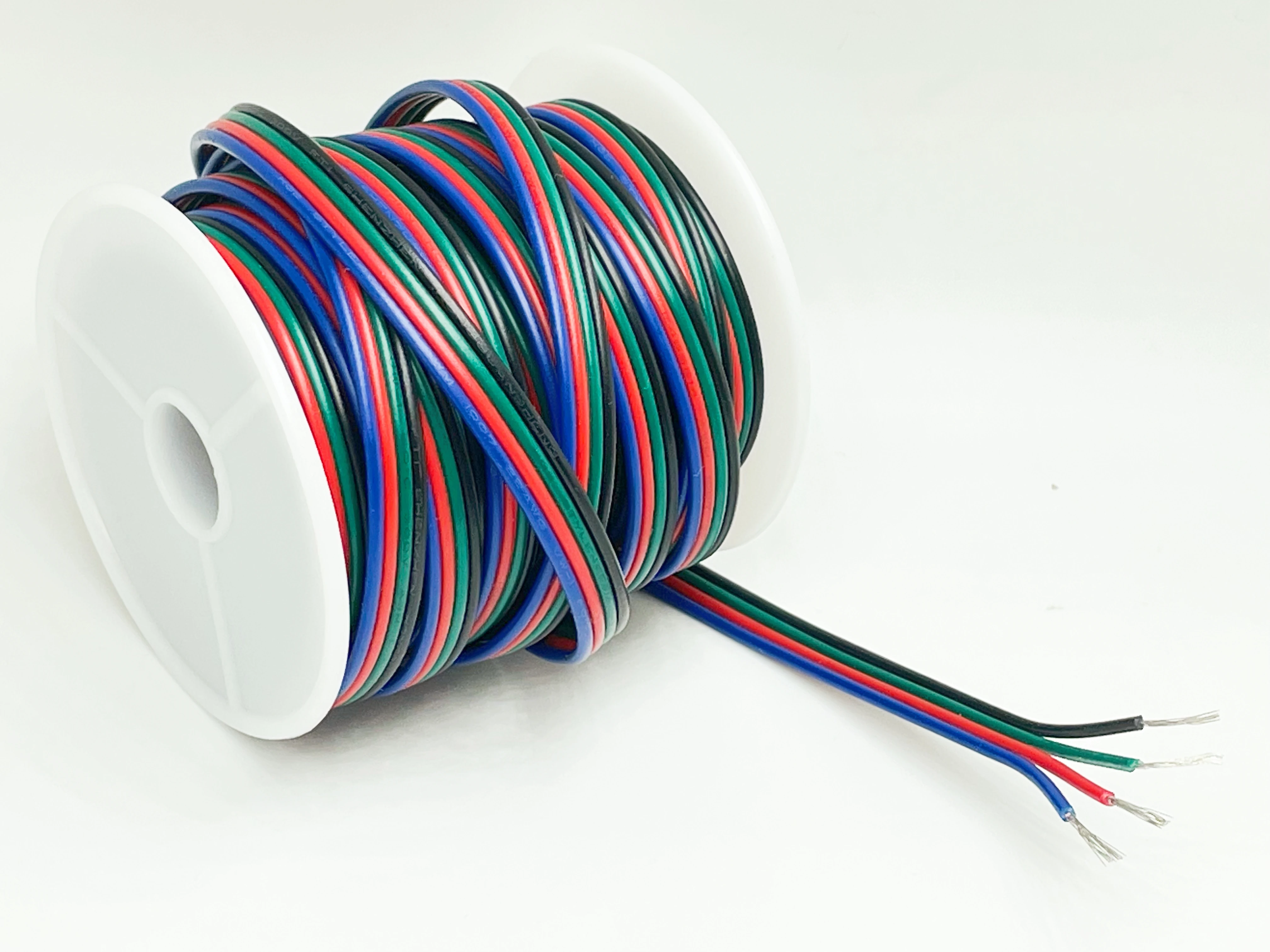 22AWG 20 AWG 2/3/4 Pin Conductor Wire with Spool, PVC 300V 80°C Household Electronics Wire (32.8FT) for LED Strip Cables