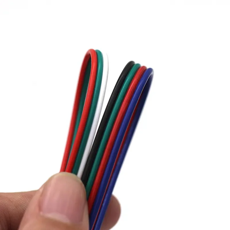 22AWG 20 AWG 2/3/4 Pin Conductor Wire with Spool, PVC 300V 80°C Household Electronics Wire (32.8FT) for LED Strip Cables
