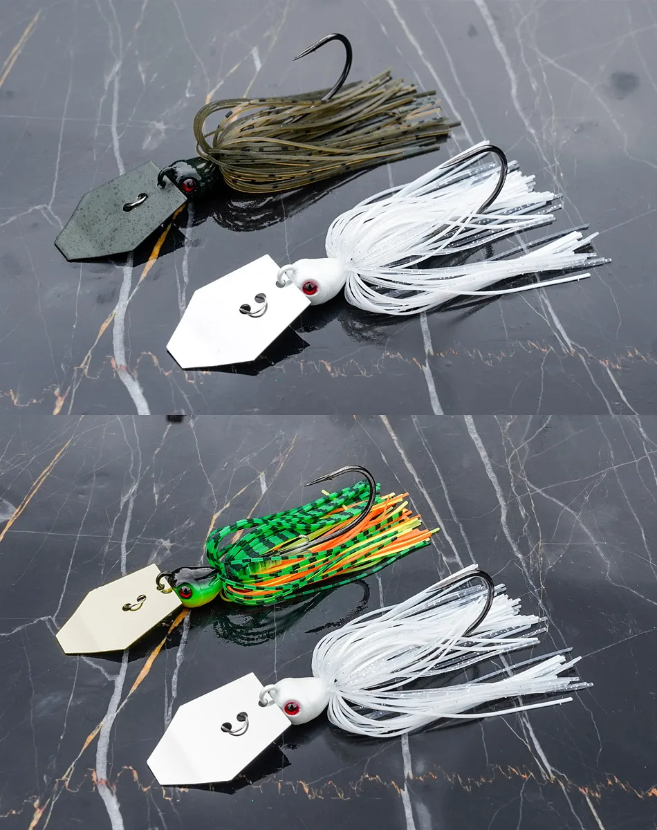 Noeby Chatterbait 10.5g 14g 21g 28g 35g Bladed Jig Needle Stinger Hook Vibration Wire Power Bait Pike Bass Jig Fishing Lure