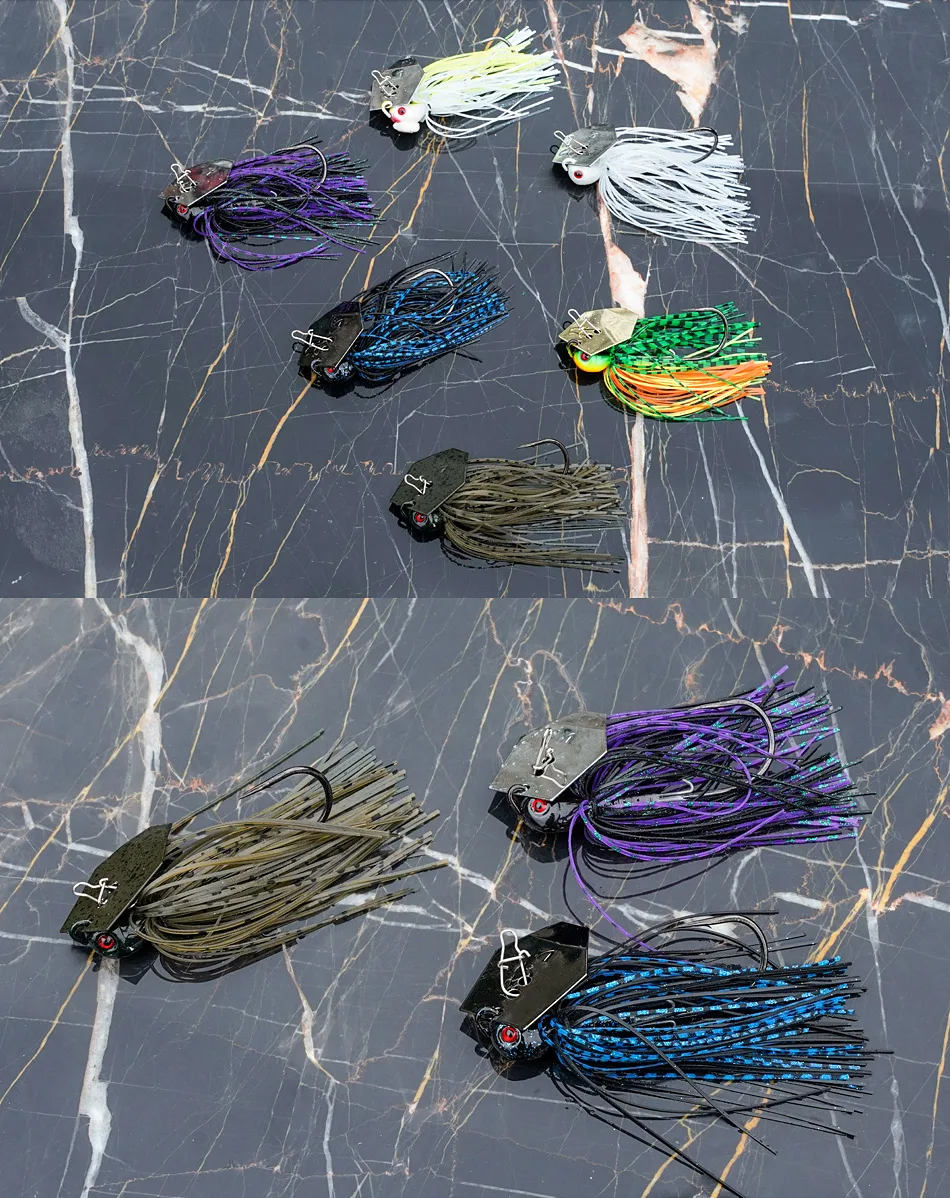 Noeby Chatterbait 10.5g 14g 21g 28g 35g Bladed Jig Needle Stinger Hook Vibration Wire Power Bait Pike Bass Jig Fishing Lure