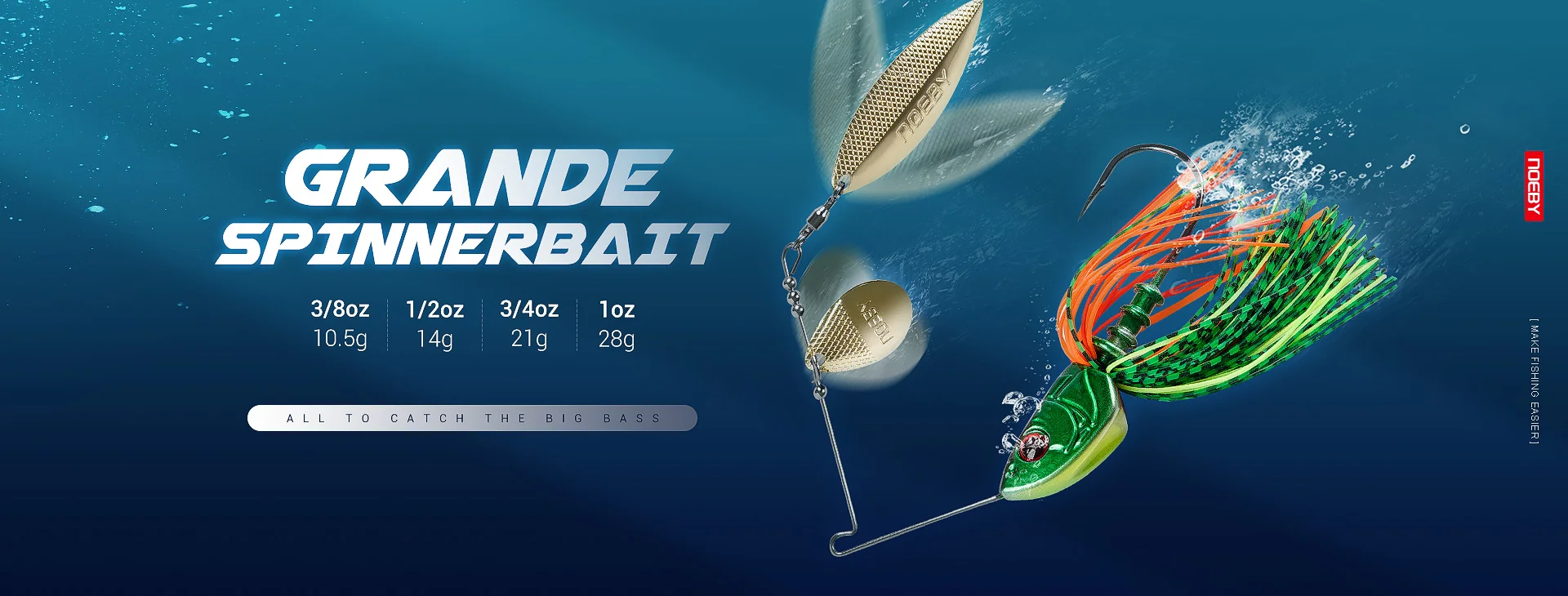 Noeby Chatterbait 10.5g 14g 21g 28g 35g Bladed Jig Needle Stinger Hook Vibration Wire Power Bait Pike Bass Jig Fishing Lure