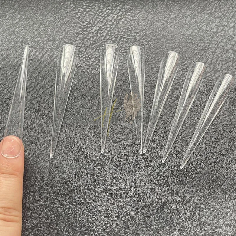 5Xl Extreme Long Stiletto Nails Full Cover Nails Artificial Acrylic False Nail Tips Press on Manicure Tool Accessories