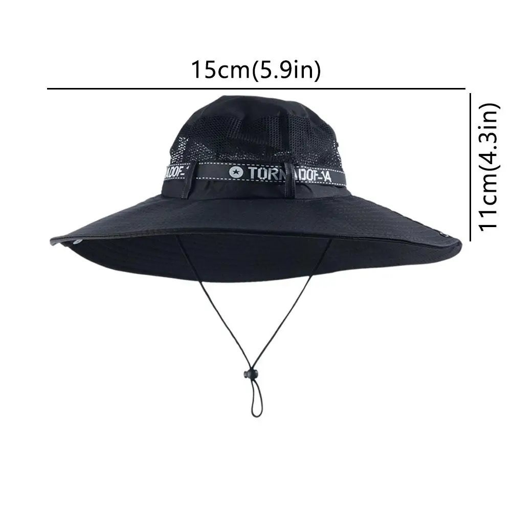 Summer Large Sun Hat Men Women Breathable Fishing Caps Sun UV Protection Mesh Fisherman Hat Hiking Outdoor Beach Cap
