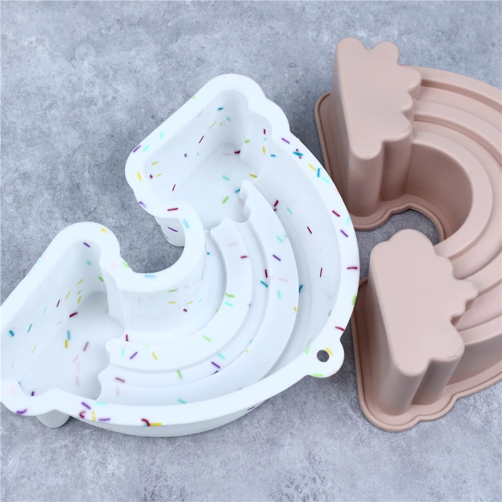 Cloud Rainbow Design Silicone Mold Fondant Chocolate Mould DIY Clay Model Cake Decorating Tools Baking Accessories