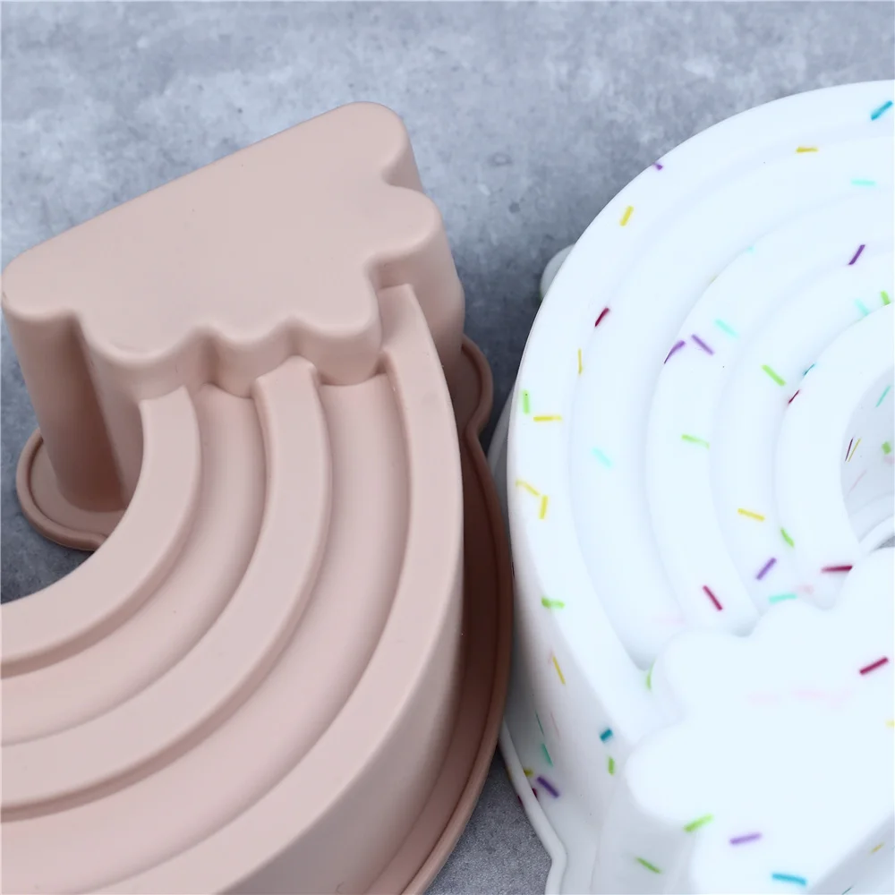 Cloud Rainbow Design Silicone Mold Fondant Chocolate Mould DIY Clay Model Cake Decorating Tools Baking Accessories