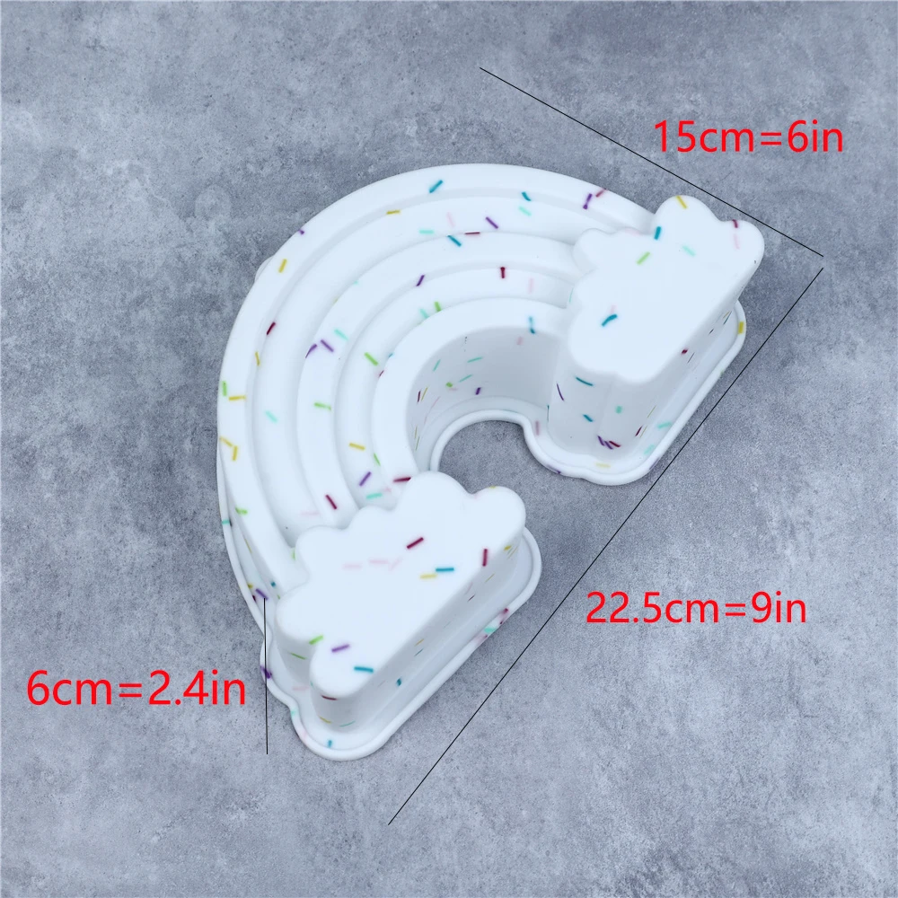 Cloud Rainbow Design Silicone Mold Fondant Chocolate Mould DIY Clay Model Cake Decorating Tools Baking Accessories