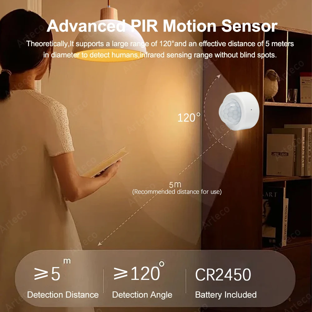 Zigbee 3.0 Smart Pir Motion Sensor Movement Human Body Infrared Detector Security Alarm Sensor Works With EWelink Home Assistant