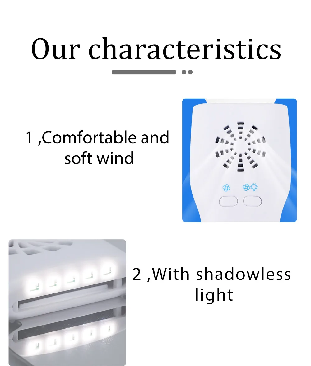 Dental Anti-Fog Mirrors Set Mirror With LED Light Orthodontic Reflectors Fog Free Intraoral Photography Stainless Steel Dentist