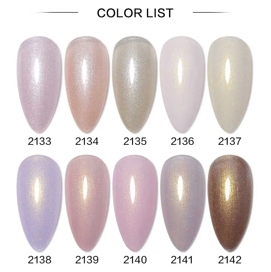 Clou Beaute Iridescent Pearl Effect Glitter Color Gel Nail Polish Auroras UV Gel Varnish Semi Permanent Manicure Thread Shell