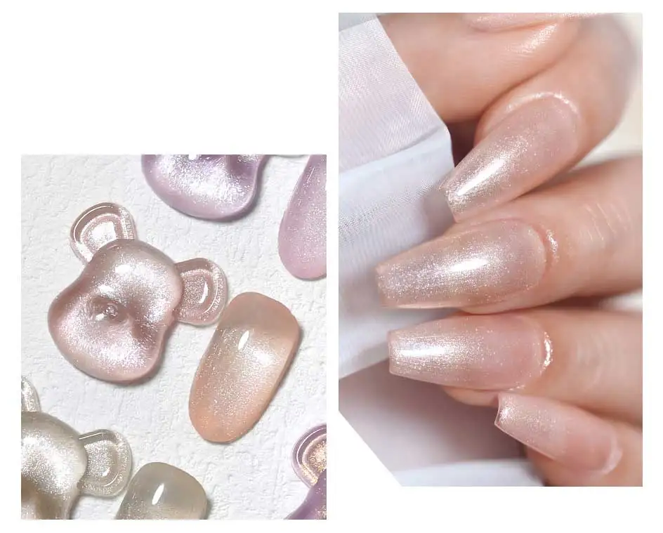Clou Beaute Iridescent Pearl Effect Glitter Color Gel Nail Polish Auroras UV Gel Varnish Semi Permanent Manicure Thread Shell