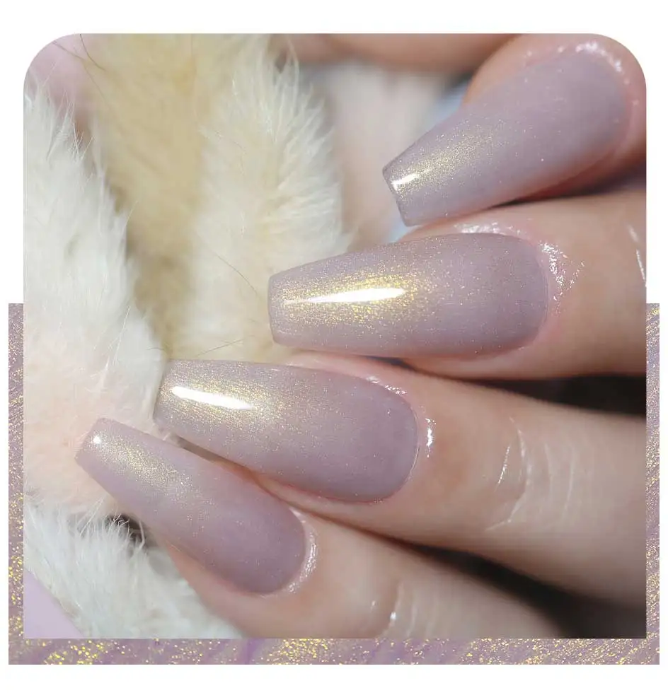 Clou Beaute Iridescent Pearl Effect Glitter Color Gel Nail Polish Auroras UV Gel Varnish Semi Permanent Manicure Thread Shell
