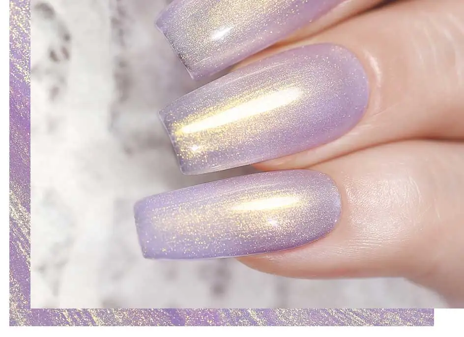 Clou Beaute Iridescent Pearl Effect Glitter Color Gel Nail Polish Auroras UV Gel Varnish Semi Permanent Manicure Thread Shell