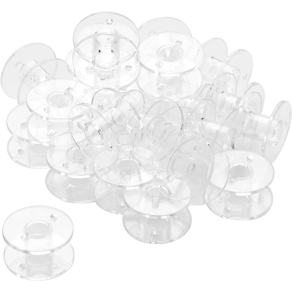 25 Grid Blue Clear Empty Bobbins Storage Box Plastic Bobbins Spool Storage Box For Household DIY Sewing Machine Accessories Tool