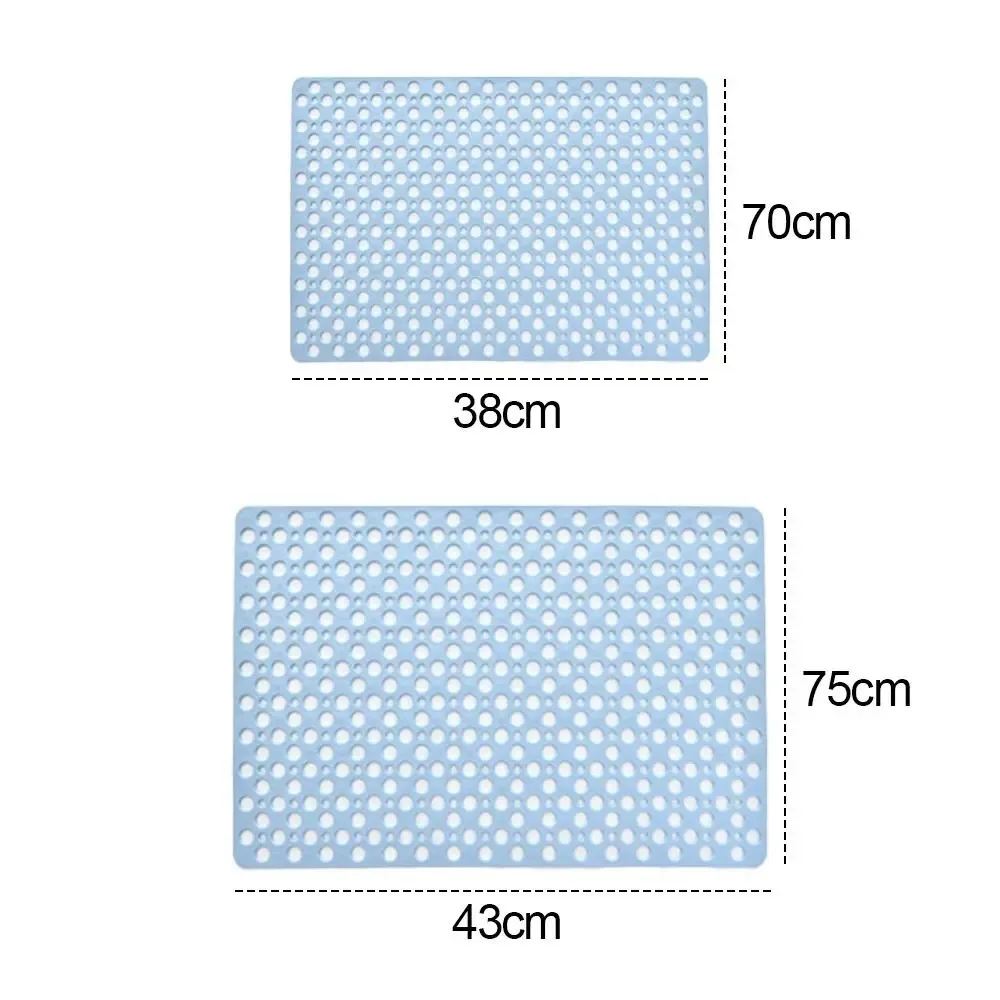 Slip Anti Mould Rubber Anti Slip Bath Mat with Drain Holes Machine Washable Antibacterial Resistant Shower Mat for Shower or Tub