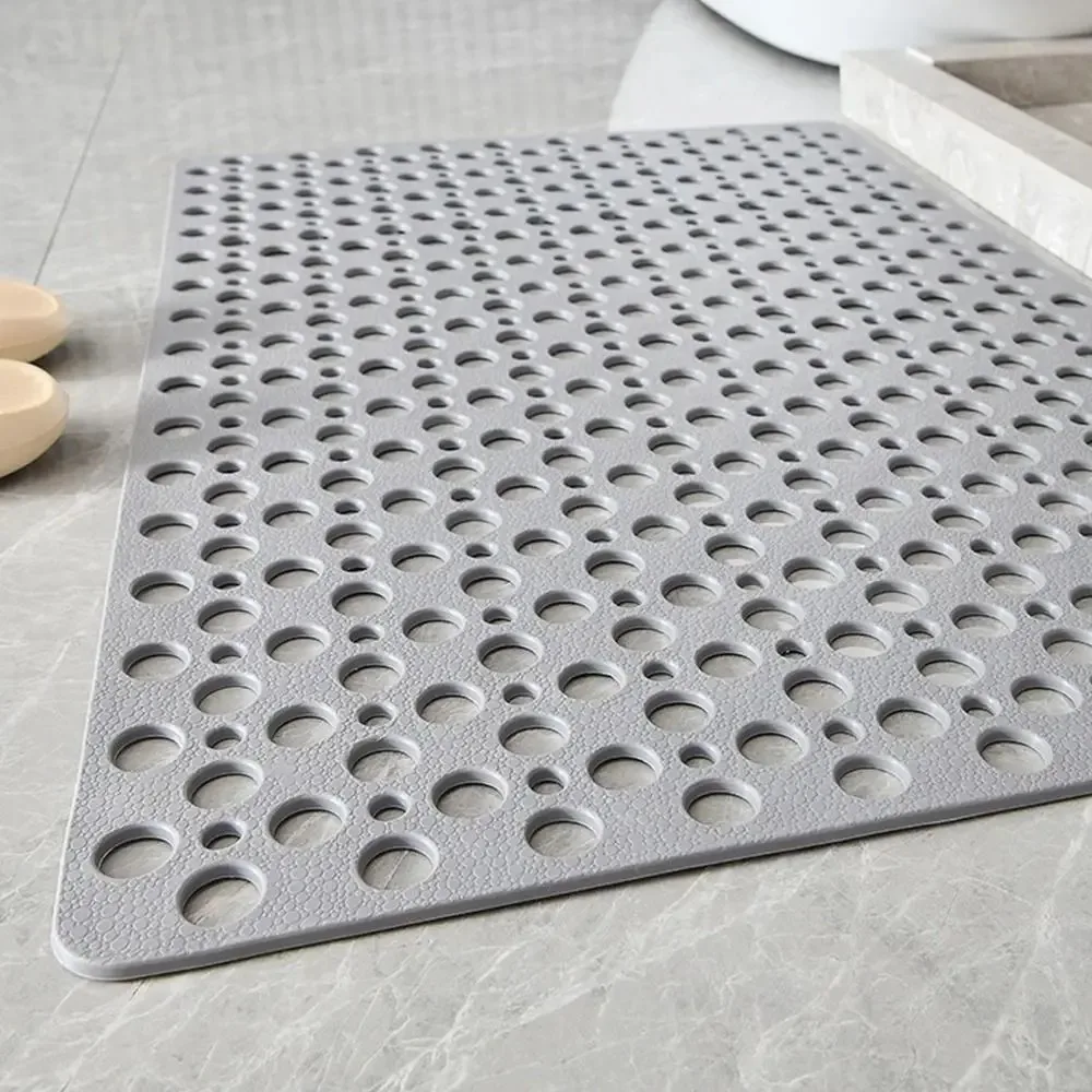 Slip Anti Mould Rubber Anti Slip Bath Mat with Drain Holes Machine Washable Antibacterial Resistant Shower Mat for Shower or Tub