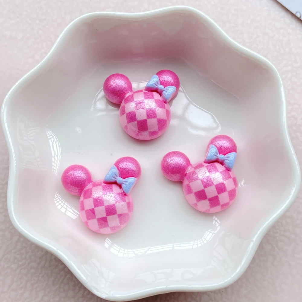 12Pcs New Cute Resin Cartoon Colored Mouse Head Series Flat Back Scrapbooking DIY Jewelry Craft Decoration Accessories