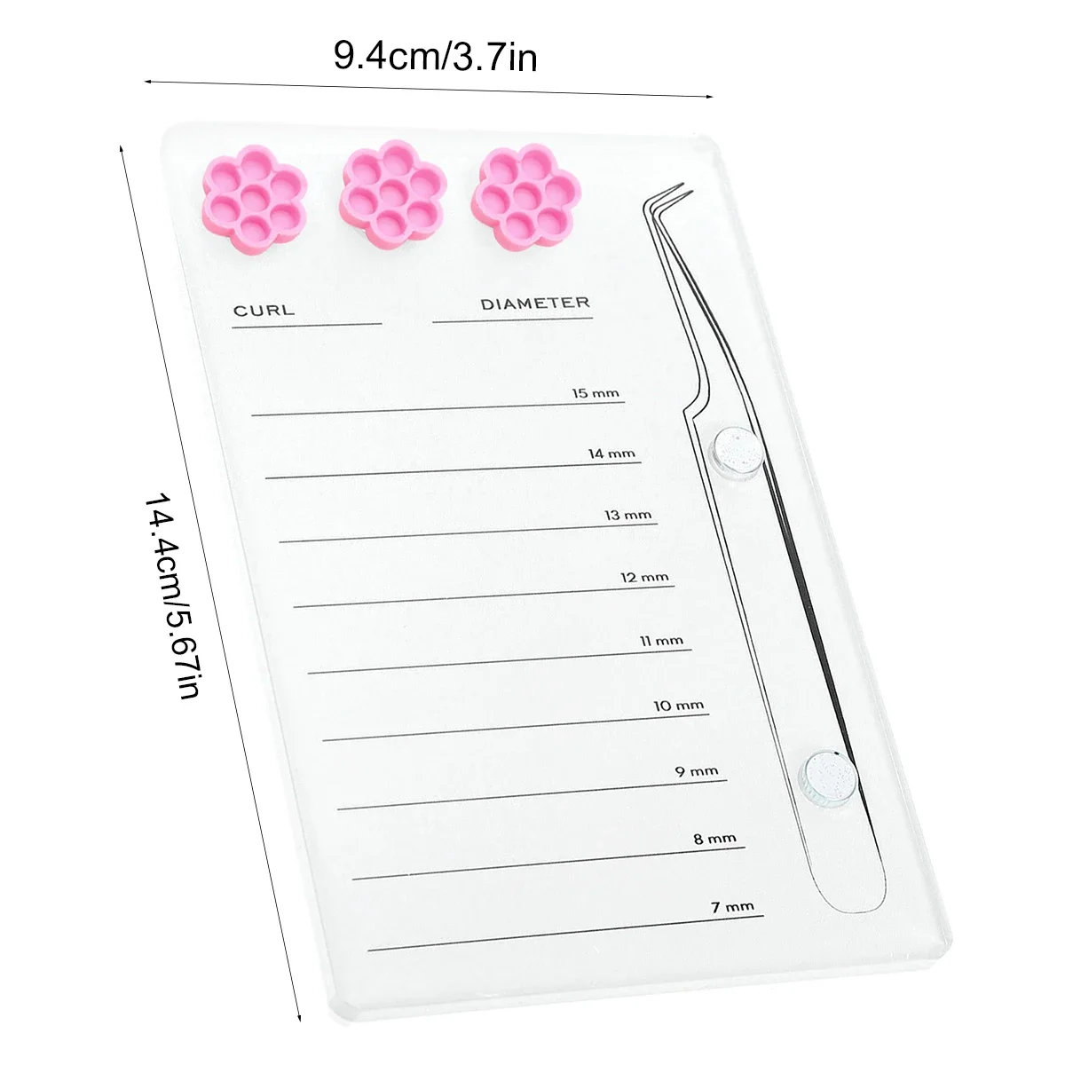 Eyelash Extension Scale Holder Magnetic Acrylic Lash Board With Glue Pallet Cup False Eyelashes Pad Lash Makeup Tools Wholesale