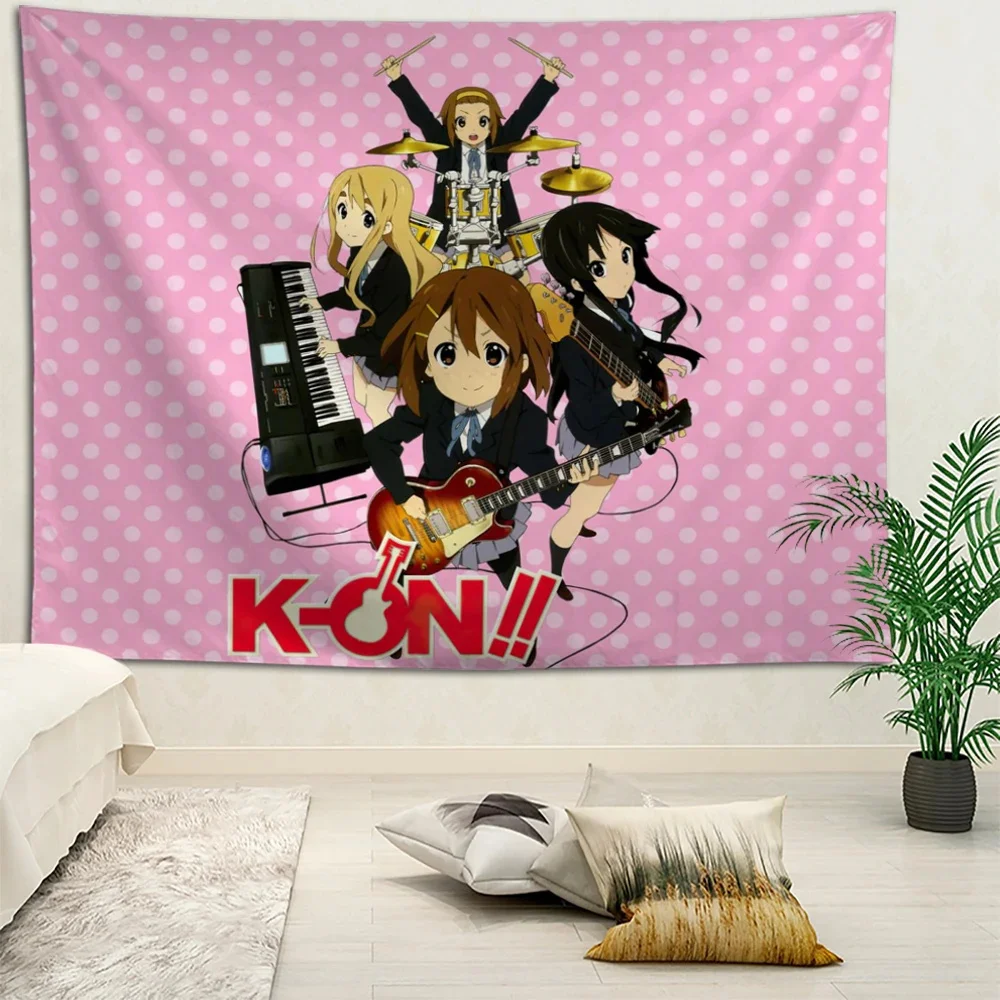 K-ON!Anime Tapestry Wall Hanging Bohemian Wall Tapestries Mandala Home Decor Accessories