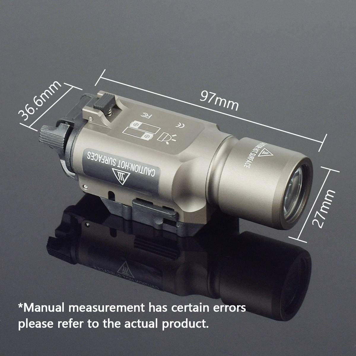 Surefire Light X300 X300U X300UH-B XH35 X300V IR Flashlight Fit 20mm Rail DDualS Switch 600 Lumens Aluminum Constant Momentary