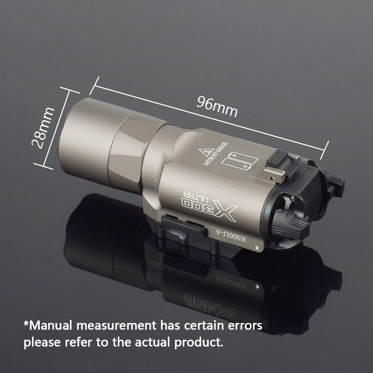 Surefire Light X300 X300U X300UH-B XH35 X300V IR Flashlight Fit 20mm Rail DDualS Switch 600 Lumens Aluminum Constant Momentary