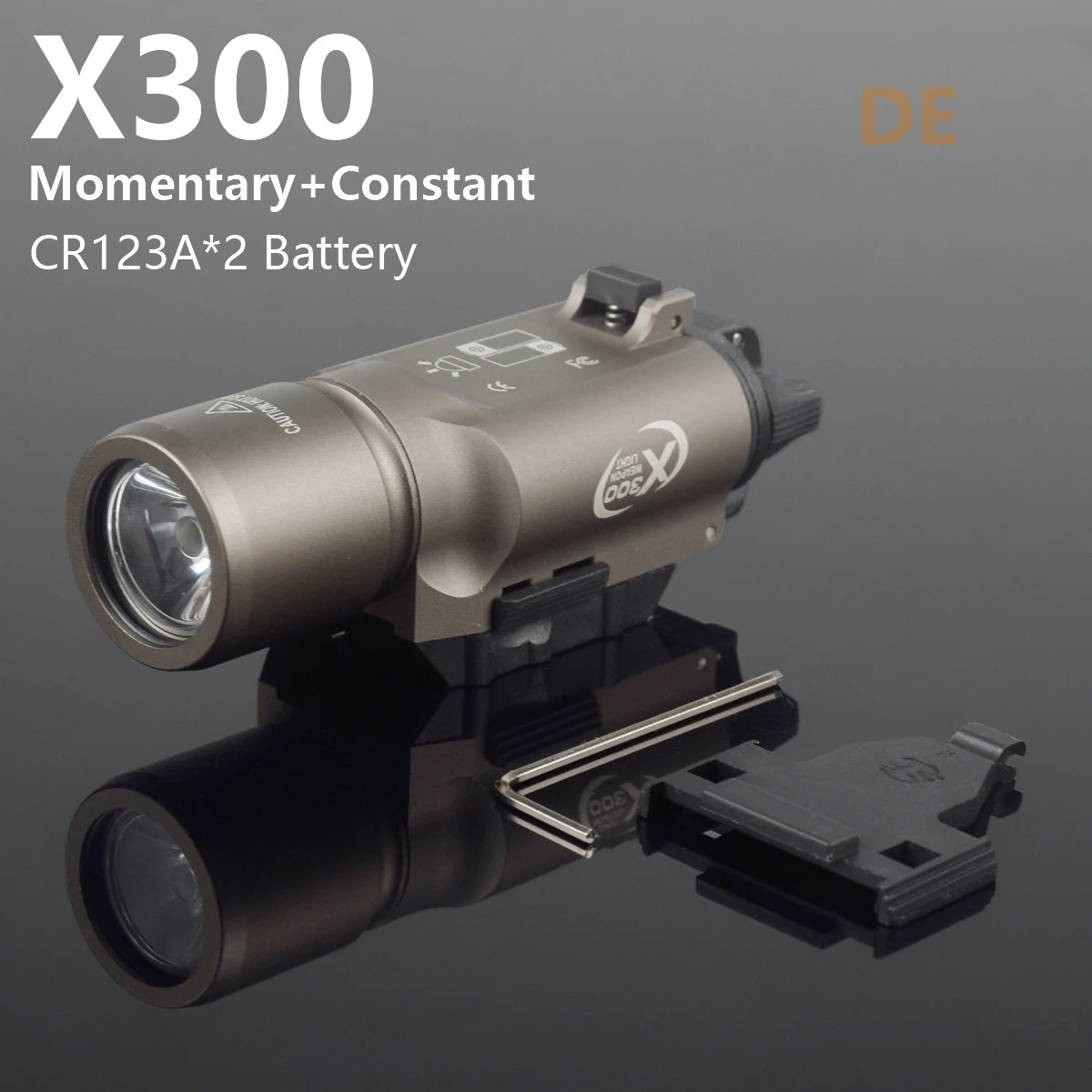 Surefire Light X300 X300U X300UH-B XH35 X300V IR Flashlight Fit 20mm Rail DDualS Switch 600 Lumens Aluminum Constant Momentary