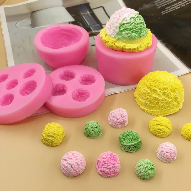 VERIDIAN Ice Cream Cone Silicone Molds Mousse Chocolate Fondant Cake Mold DIY Candle Mold Cake Decoration Baking Accessories