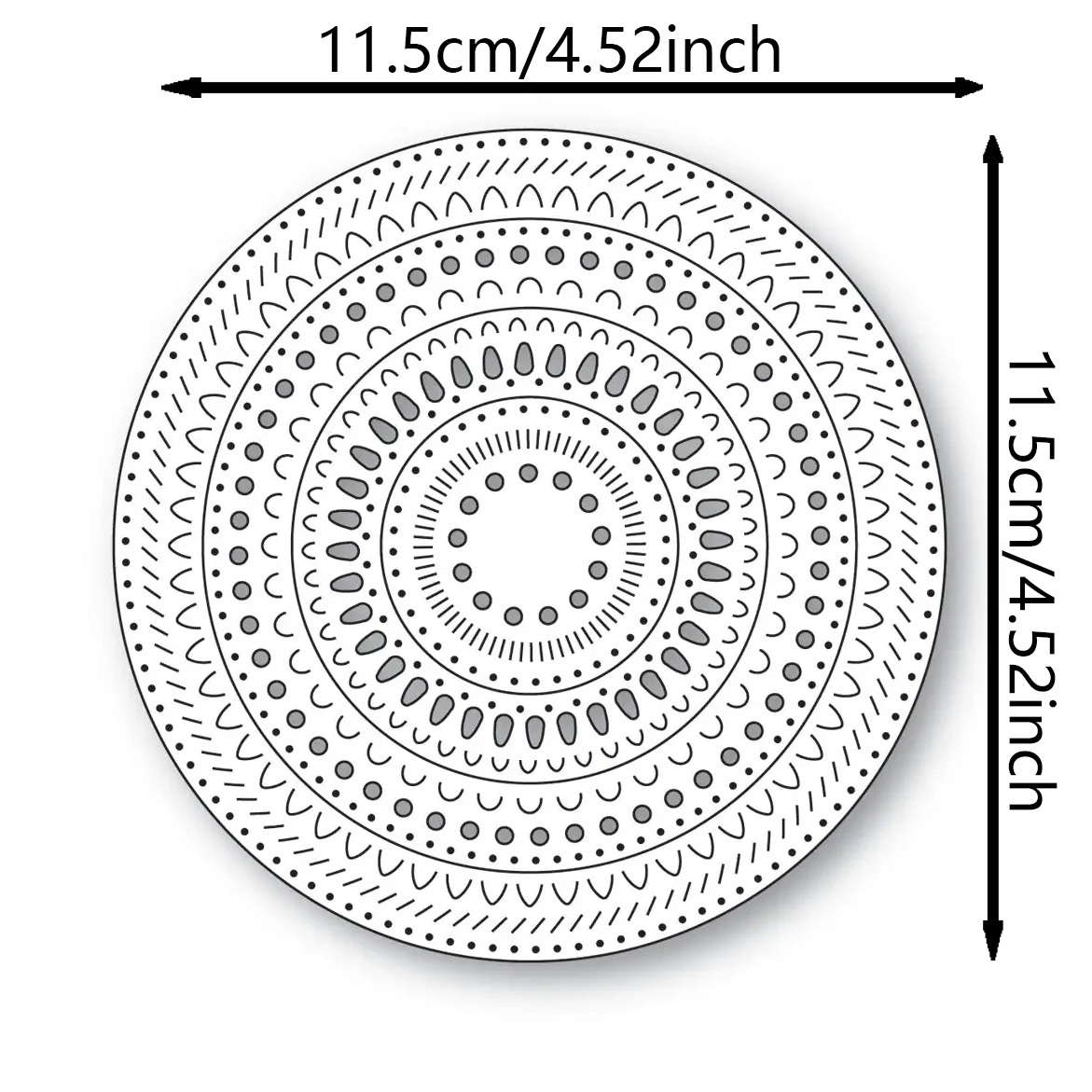 Pattern Rings Metal Cutting Dies 2024 New Arrivals Cut Scrapbook Craft Decoration Embossing Template DIY Greeting Card Handmade