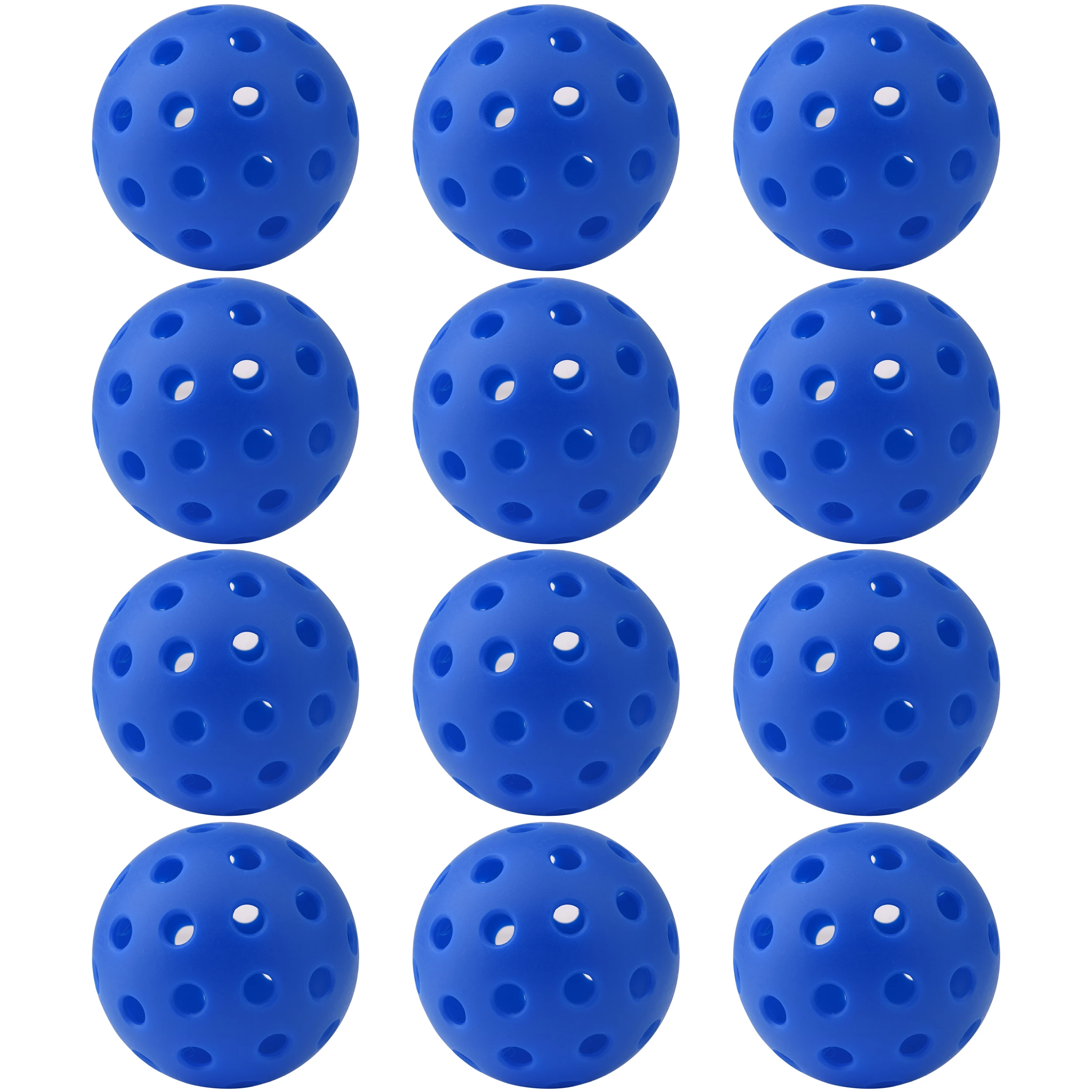 12PCSPickleball BallsDurable & Aerodynamic 40/26 Holes Design Perfect for Competition & TrainingComplete with Storage Mesh Bag