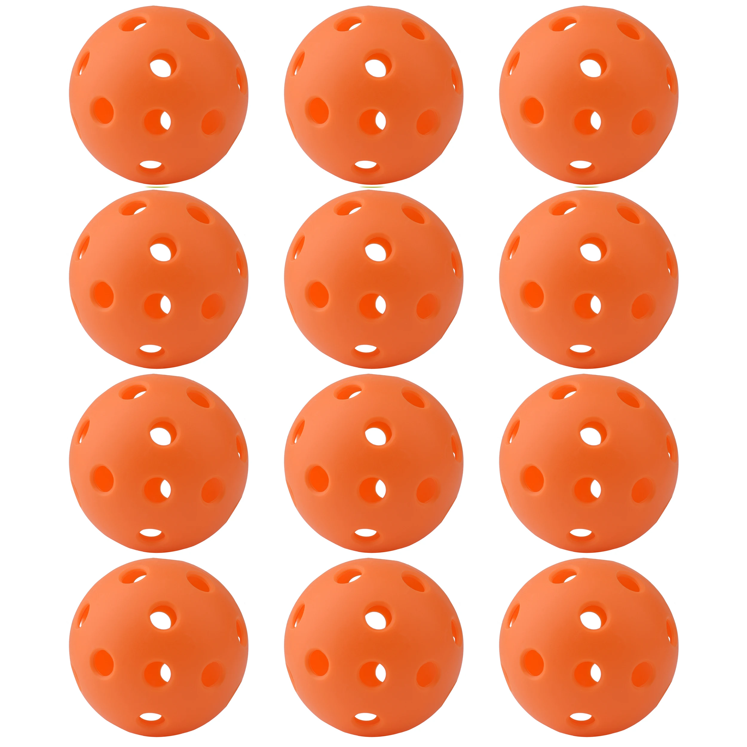 12PCSPickleball BallsDurable & Aerodynamic 40/26 Holes Design Perfect for Competition & TrainingComplete with Storage Mesh Bag
