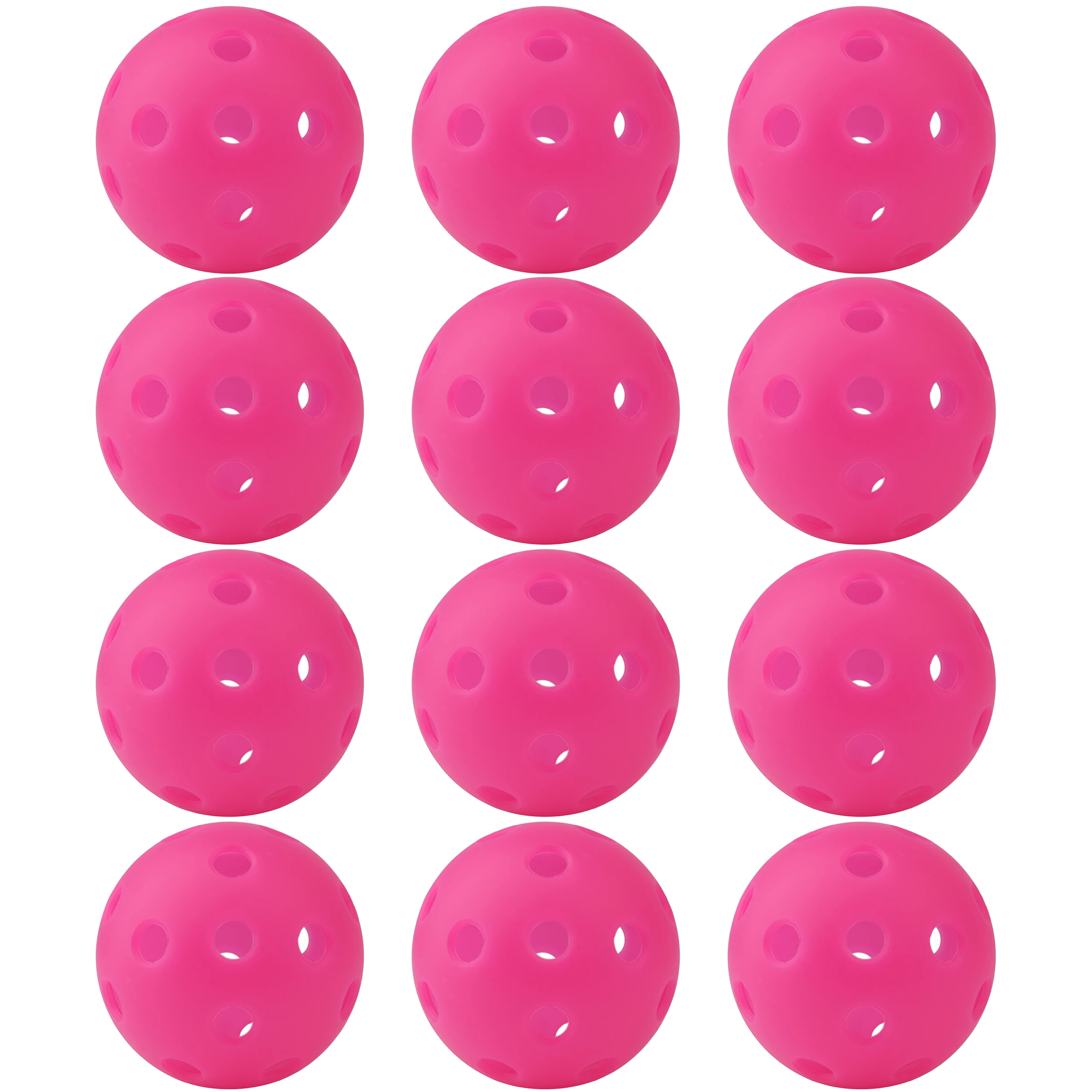 12PCSPickleball BallsDurable & Aerodynamic 40/26 Holes Design Perfect for Competition & TrainingComplete with Storage Mesh Bag