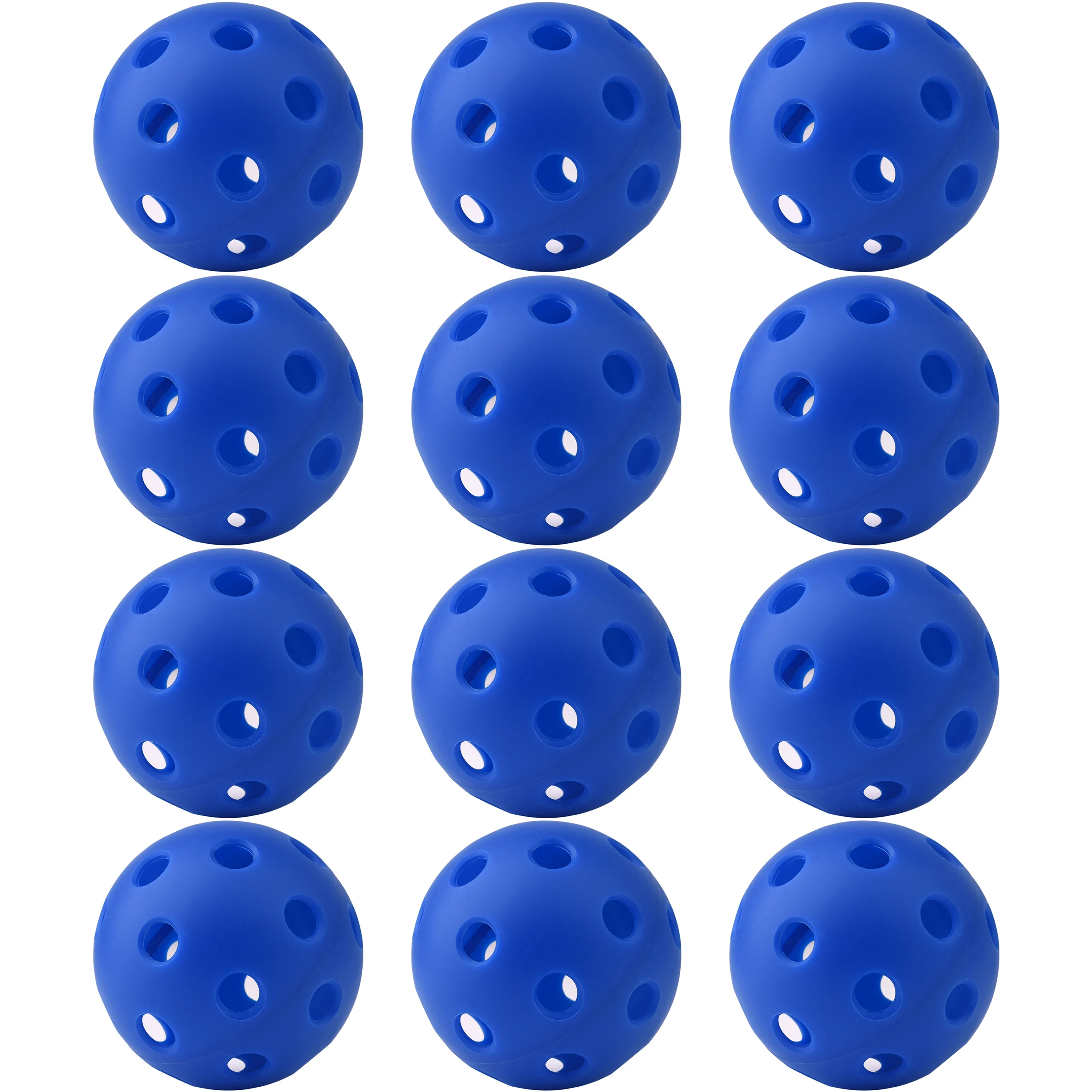 12PCSPickleball BallsDurable & Aerodynamic 40/26 Holes Design Perfect for Competition & TrainingComplete with Storage Mesh Bag