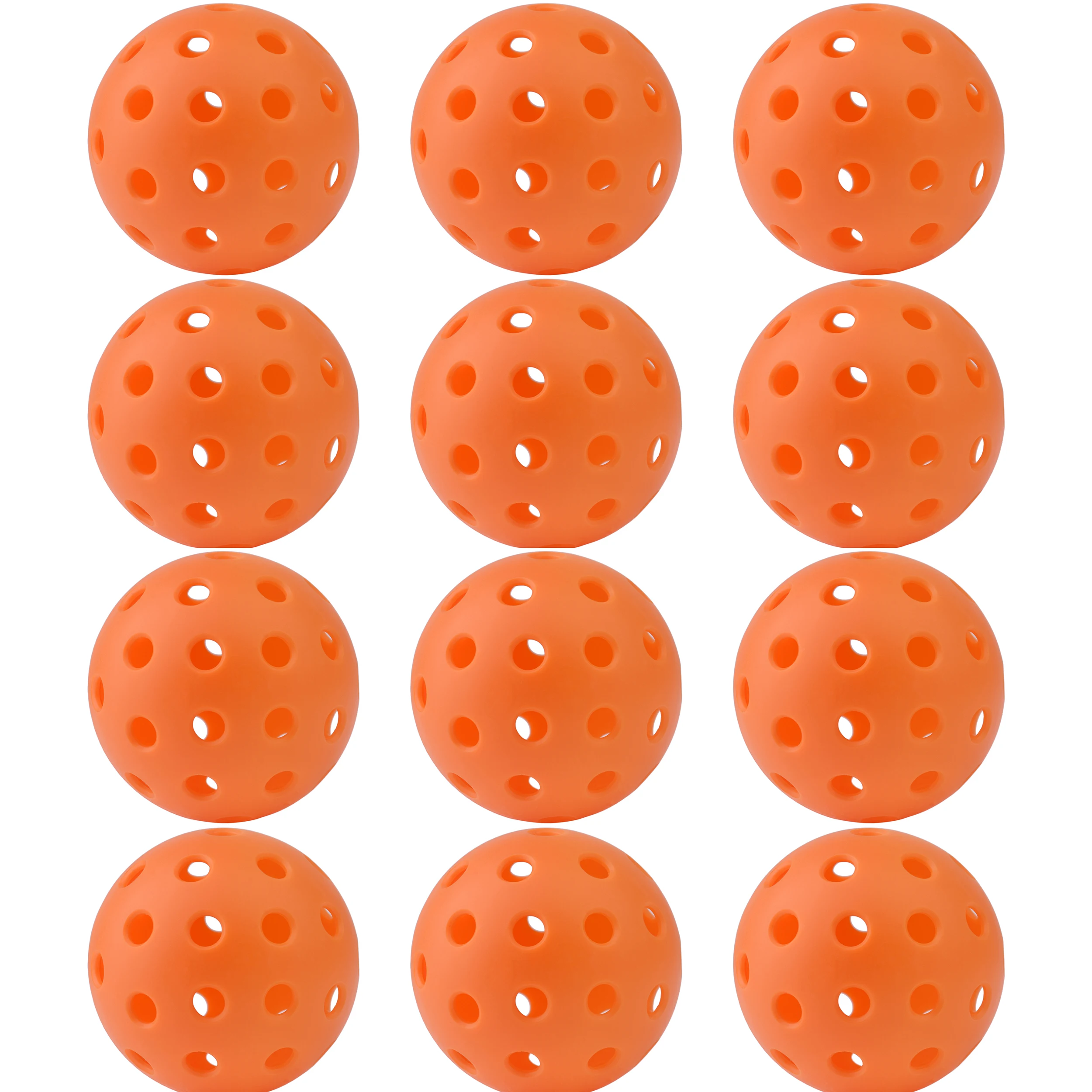 12PCSPickleball BallsDurable & Aerodynamic 40/26 Holes Design Perfect for Competition & TrainingComplete with Storage Mesh Bag