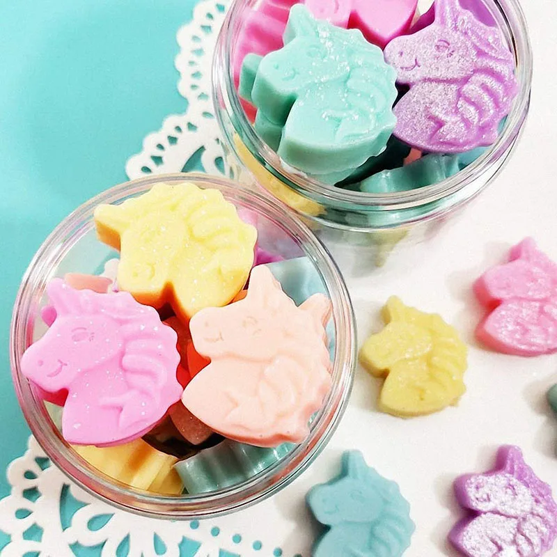 Food Grade Unicorn Silicone Molds Jelly Silicone Unicorn Head Molds for Chocolate Candy Cake Cupcake Soap Ice Cube Tray