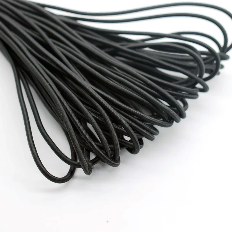 3/4/5/6/8MM Black Strong Elastic Cord Rubber Band Sewing Clothing Craft Supplies Elastic Band Elastics Rope Bands Accessories