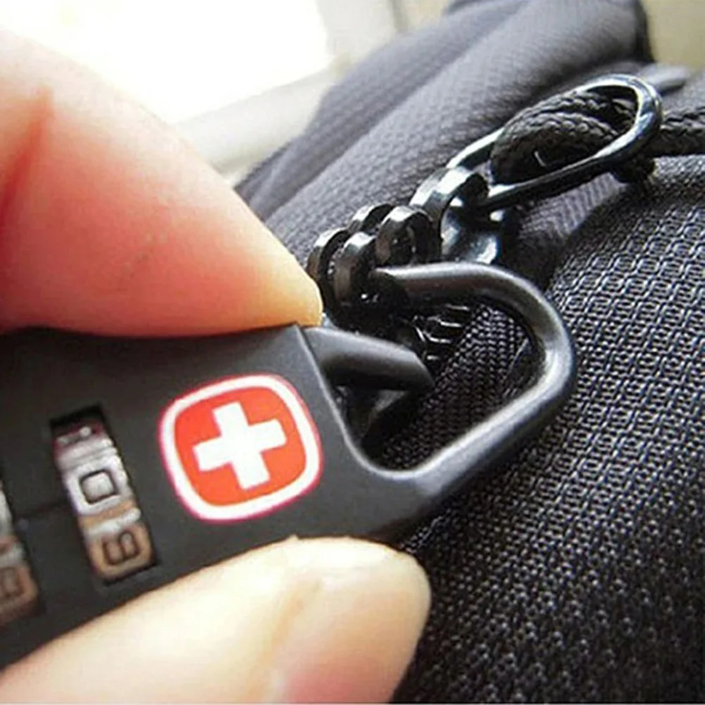 1-5PCS Portable Alloy Lock Padlock Outdoor Travel Luggage Zipper Backpack Handbag Safe Anti-theft Combination Code Number Lock